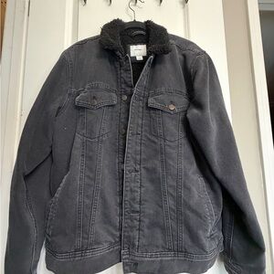 Old Navy Women’s Black Denim Jacket with Sherpa lining
